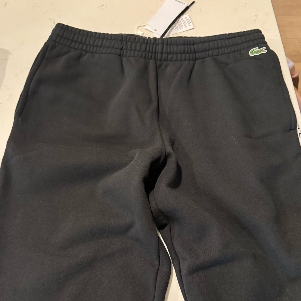 Lacoste black sweats men’s Medium